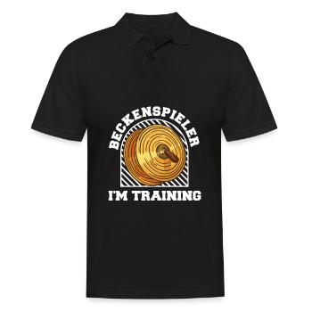 Fan train marching band cymbal - Men's Polo Shirt - black - Front - Kai (181cm)