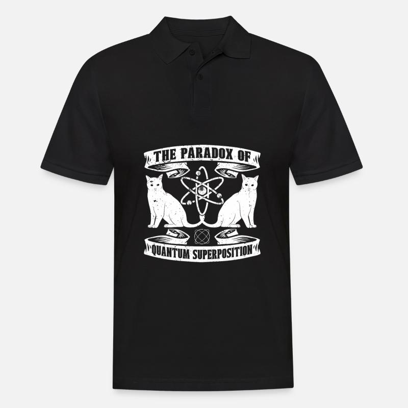 Physik Phyiker Paradox Quantenphysik - Männer Poloshirt - Schwarz