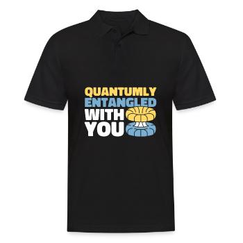 Physique Phyker Drôle de physique quantique - Polo Homme - noir - Devant - Kai (181cm)