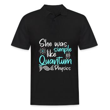 Physics Phyker Lustig Quantum Physics - Men's Polo Shirt - black - Front - Kai (181cm)