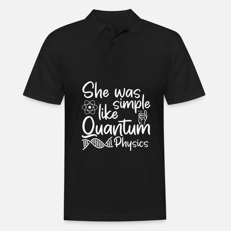 Physik Phyiker Witzig Quantenphysik - Männer Poloshirt - Schwarz