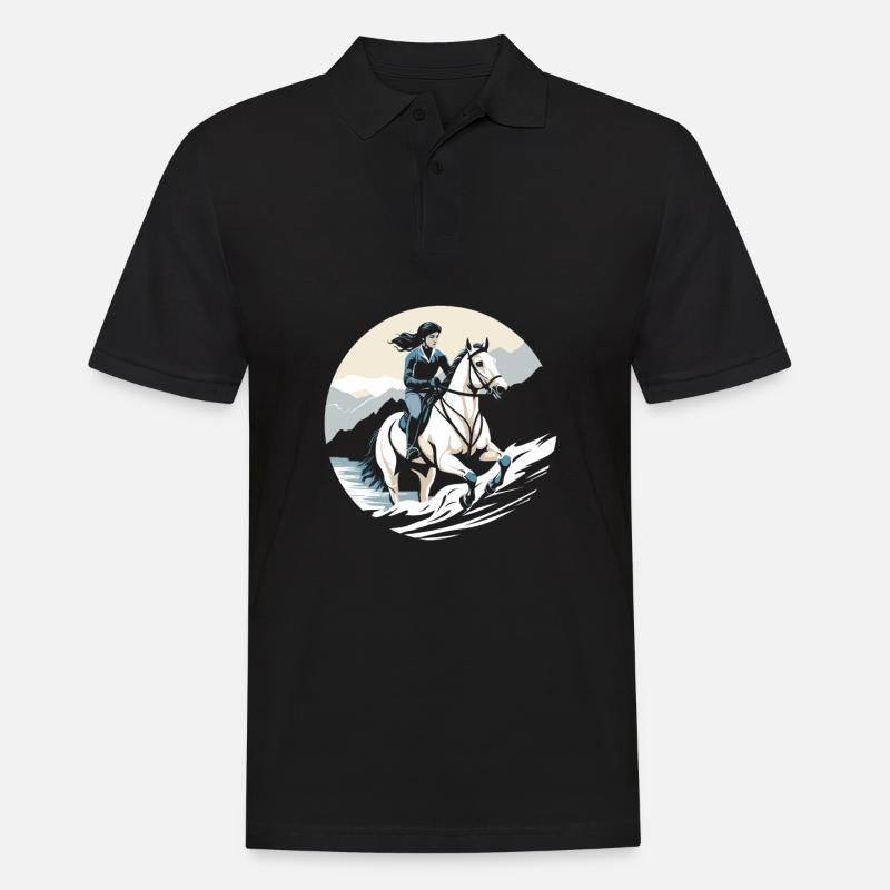 Équitation équestre d’endurance - Polo Homme - noir