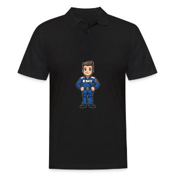 Service ambulancier paramédical - Polo Homme - noir - Devant - Kai (181cm)