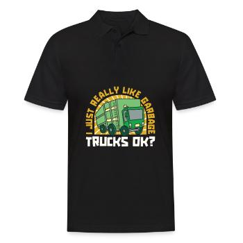 Truck Driver Trucker Truck Driver Funny - Men's Polo Shirt - black - Front - Kai (181cm)