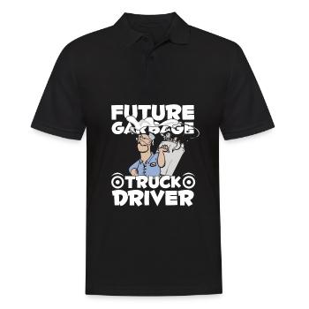 Truck Driver Trucker Truck Driver Future - Men's Polo Shirt - black - Front - Kai (181cm)