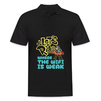 Horse Equestrian Funny Endurance Riding - Men's Polo Shirt - black - Front - Kai (181cm)