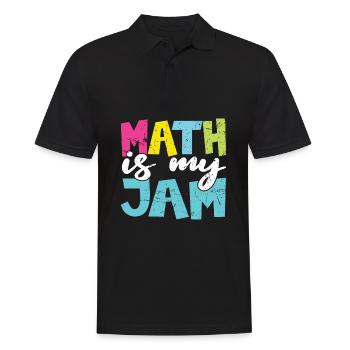 Math Teacher Math Teacher Funny Math Is My Jam - Men's Polo Shirt - black - Front - Kai (181cm)
