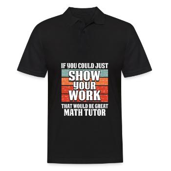 Math Teacher Math Teacher Great - Men's Polo Shirt - black - Front - Kai (181cm)