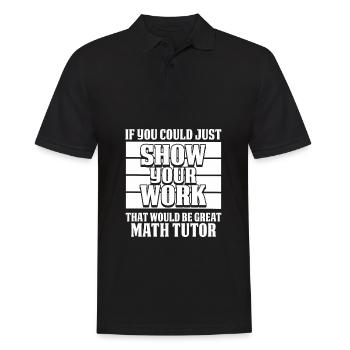 Math Teacher Math Teacher Working - Men's Polo Shirt - black - Front - Kai (181cm)