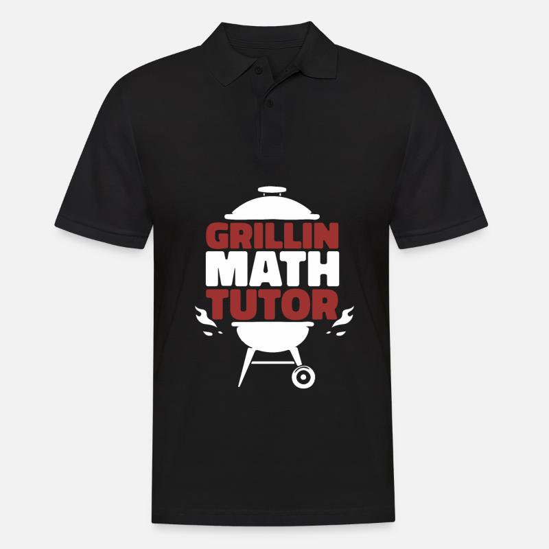 Math Teacher Math Teacher Grill - Men's Polo Shirt - black