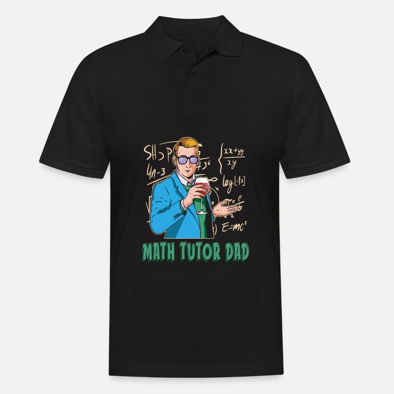 Mathelehrer Mathe Lehrer Papa - Männer Poloshirt - Schwarz