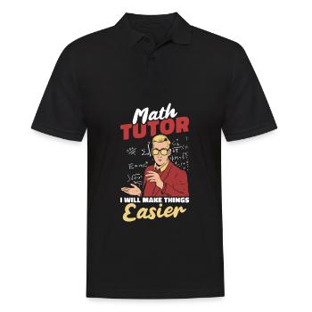 Mathelehrer Mathe Lehrer Lustig - Männer Poloshirt - Schwarz - Vorne - Kai (181cm)