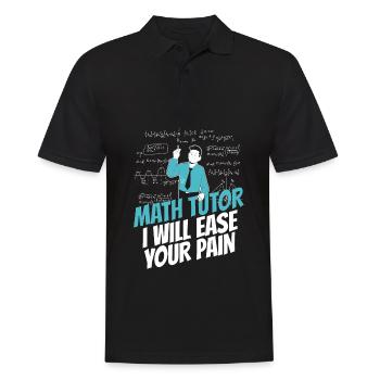 Professeur de mathématiques Professeur de mathématiques Drôle - Polo Homme - noir - Devant - Kai (181cm)