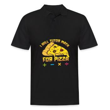 Math Teacher Math Teacher Pizza - Men's Polo Shirt - black - Front - Kai (181cm)