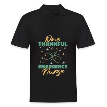 Krankenschwester Stethoskop - Männer Poloshirt - Schwarz - Vorne - Kai (181cm)
