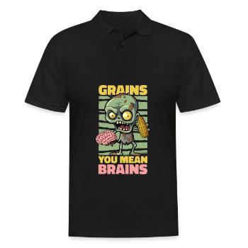 Zombie Halloween Brains - Men's Polo Shirt - black - Front - Kai (181cm)