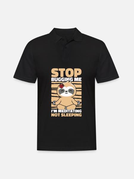 Sloth Sloth Yoga - Men's Polo Shirt - black