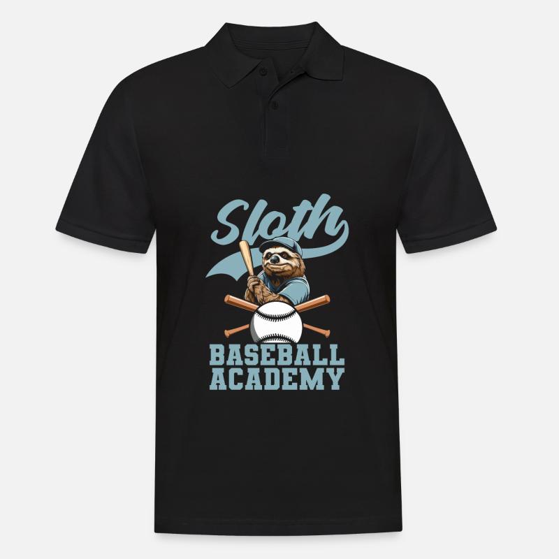 Sloth Cool Sloth Baseball - Men's Polo Shirt - black