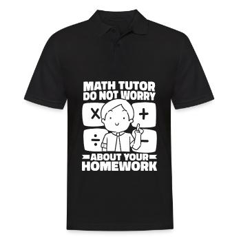 Math Teacher Math Teacher Homework - Men's Polo Shirt - black - Front - Kai (181cm)