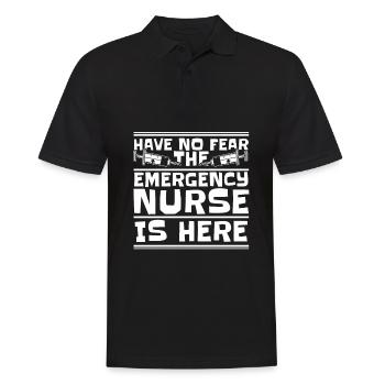 Nurse Don't Be Afraid - Men's Polo Shirt - black - Front - Kai (181cm)