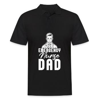 Krankenschwester Papa Notfallkrankenschwester - Männer Poloshirt - Schwarz - Vorne - Kai (181cm)