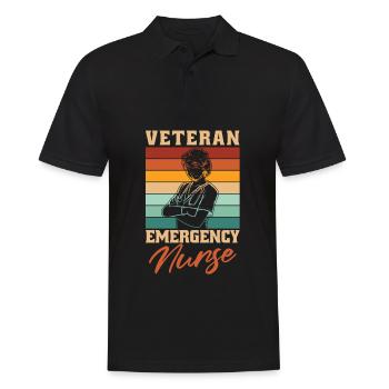 Nurse Emergency Nurse - Men's Polo Shirt - black - Front - Kai (181cm)