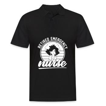 Infirmière à la retraite - Polo Homme - noir - Devant - Kai (181cm)