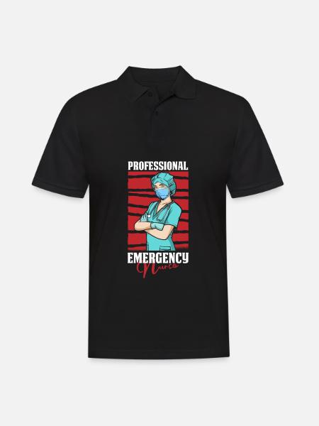 Nurse Professional - Men's Polo Shirt - black