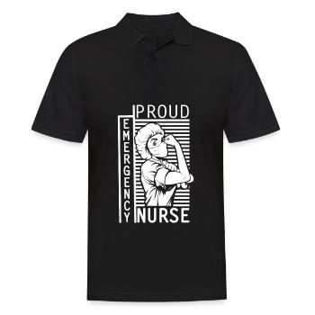 Nurse Emergency Nurse - Men's Polo Shirt - black - Front - Kai (181cm)