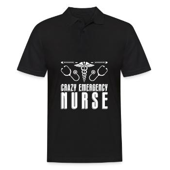 Nurse Crazy - Men's Polo Shirt - black - Front - Kai (181cm)