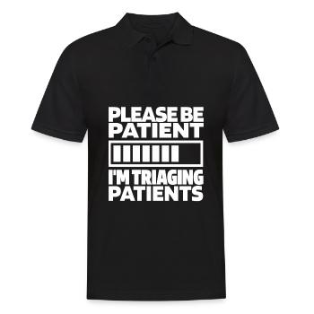 Infirmière Drôle Infirmière D’urgence - Polo Homme - noir - Devant - Kai (181cm)