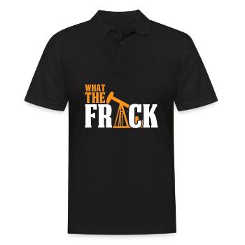 Oilfield Oil Rig Funny Fracking What The Tailcoat - Men's Polo Shirt - black - Front - Kai (181cm)