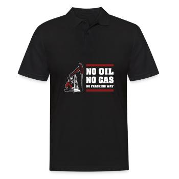 Oilfield Oil Rig Fracking - Men's Polo Shirt - black - Front - Kai (181cm)