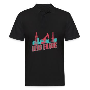Oilfield Oil Rig Humor Fracking - Men's Polo Shirt - black - Front - Kai (181cm)