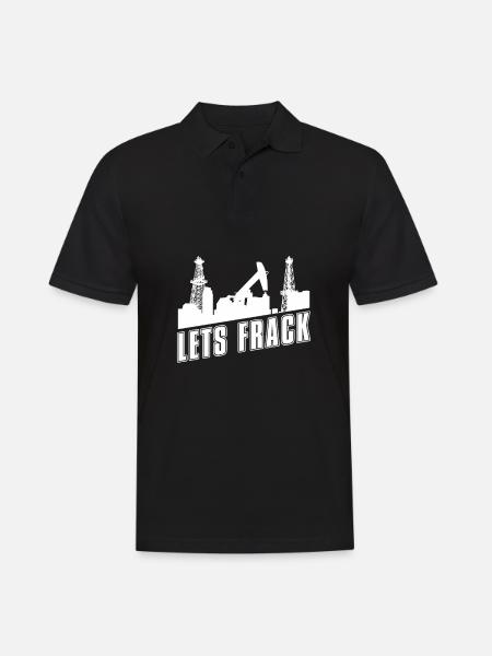 Ölfeld Bohrinsel Humor Fracking - Männer Poloshirt - Schwarz