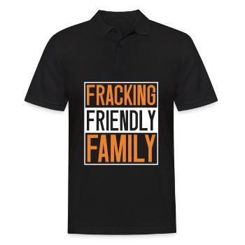 Oilfield Oil Rig Family Fracking - Men's Polo Shirt - black - Front - Kai (181cm)