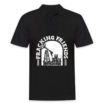 Oilfield Oil Rig Facility Fracking - Men's Polo Shirt - black - Front - Kai (181cm)