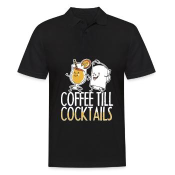 Coffee Cafe Funny Coffee Till Cocktails - Men's Polo Shirt - black - Front - Kai (181cm)