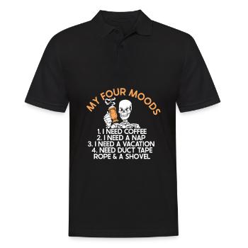 Halloween Skeleton Coffee - Men's Polo Shirt - black - Front - Kai (181cm)