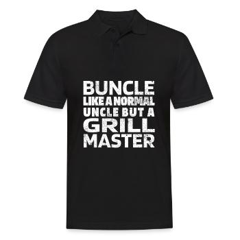 Bbq Grilling Uncle - Men's Polo Shirt - black - Front - Kai (181cm)