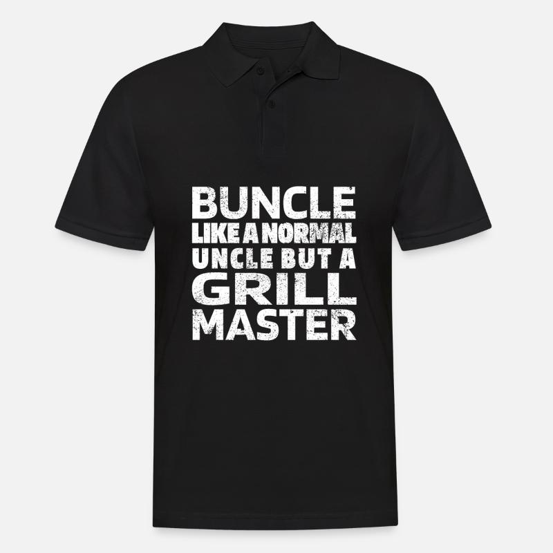 Bbq Grillen Onkel - Männer Poloshirt - Schwarz