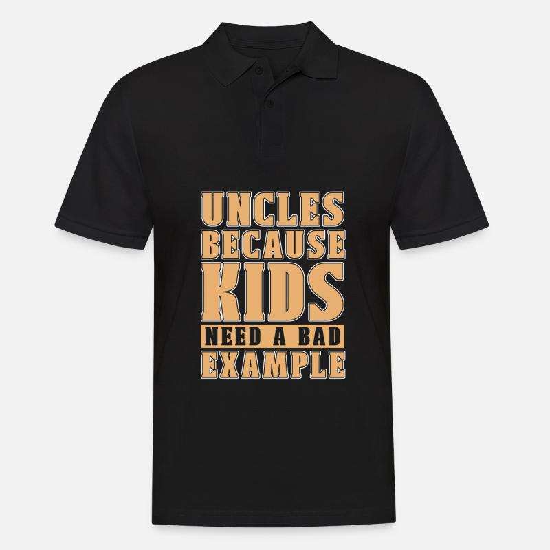 Onkel Witzig - Männer Poloshirt - Schwarz