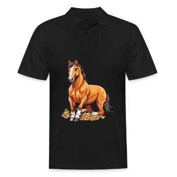 Sports équestres équestres à cheval - Polo Homme - noir - Devant - Kai (181cm)