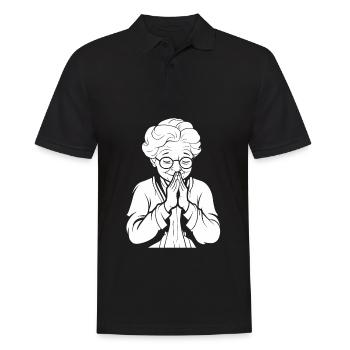Christ Christentum Beten - Männer Poloshirt - Schwarz - Vorne - Kai (181cm)