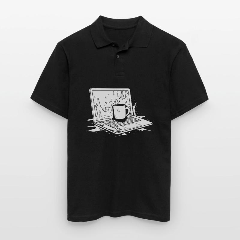 Entwickler Coder Programmierer Kaffee Männer Poloshirt