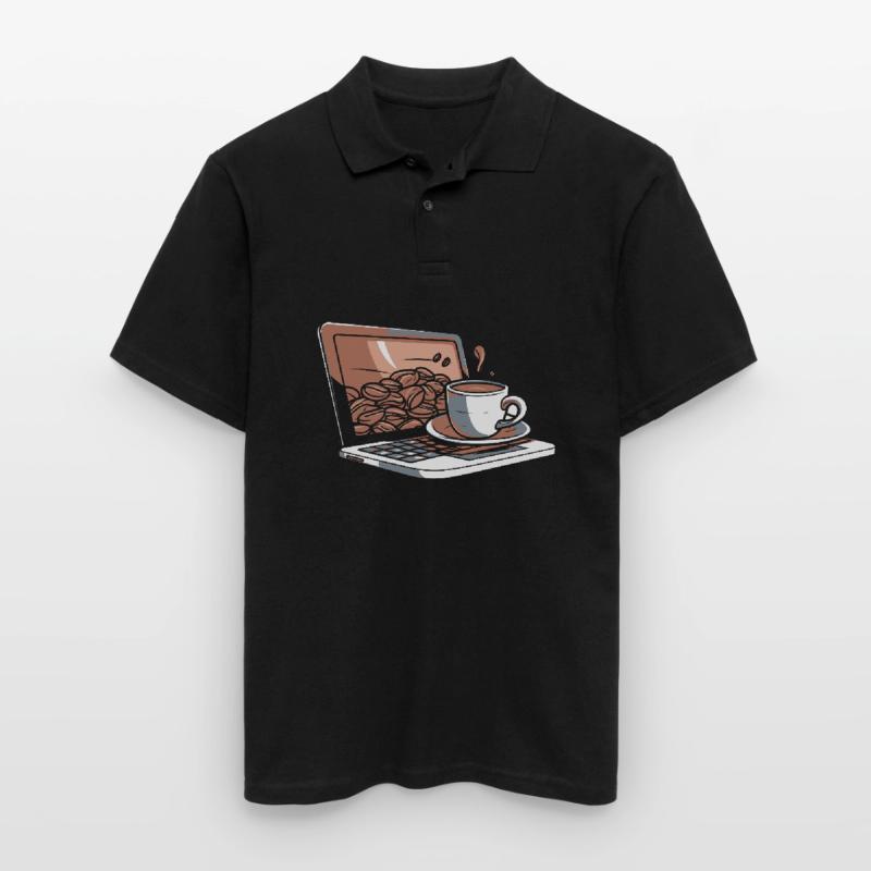 Entwickler Coder Programmierer Kaffee Männer Poloshirt