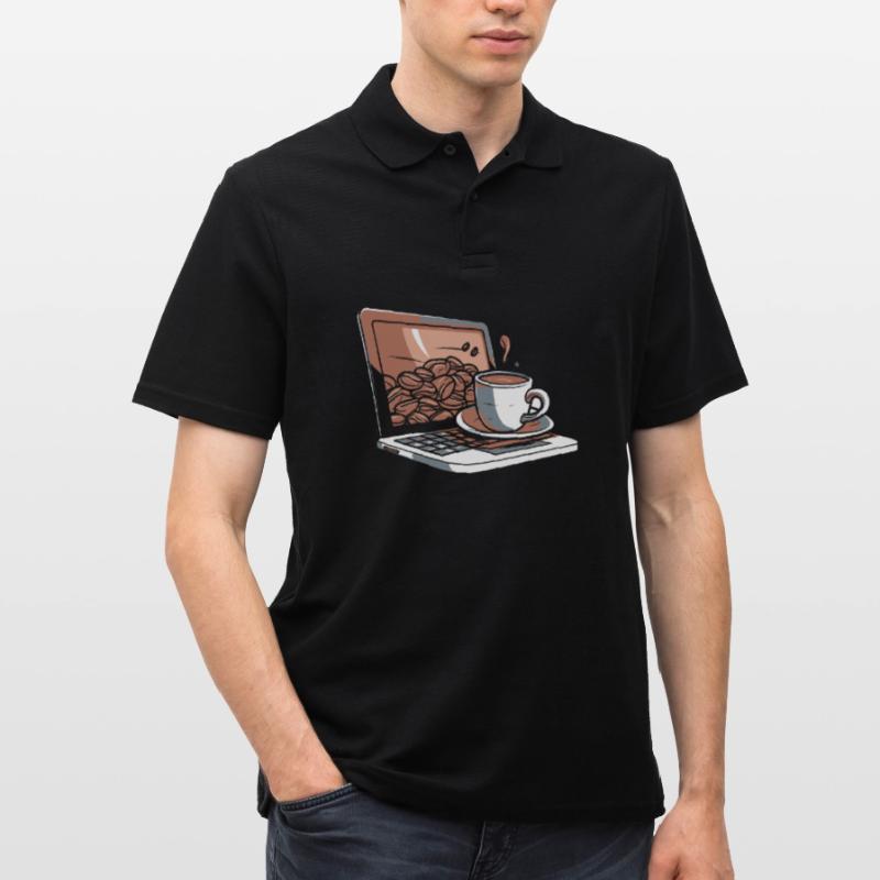 Entwickler Coder Programmierer Kaffee Männer Poloshirt