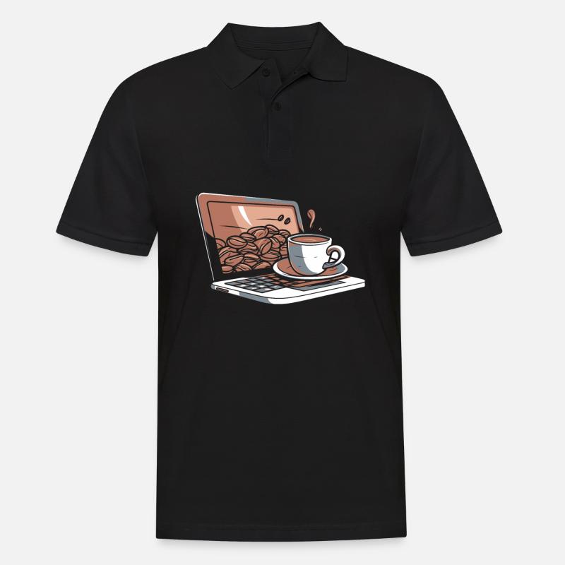 Developer, Coder, Programmer, Coffee - Men's Polo Shirt - black