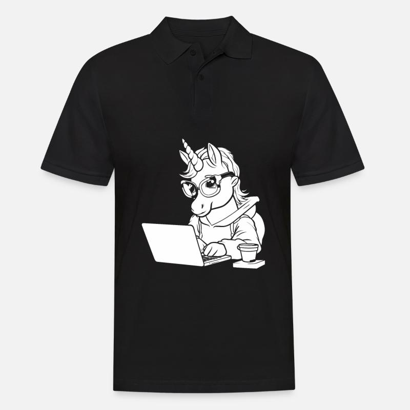 Développeur, Codeur, Programmeur, Café - Polo Homme - noir