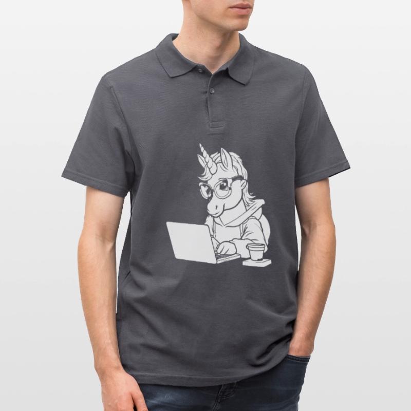Entwickler Coder Programmierer Kaffee Männer Poloshirt